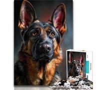 Jigsaw Puzzles 1000 Pieces for Adults Teens German Shepherd 1000 Pieces for Teenagers,Educational Family Game Suitable for Desktop Decoration (size 38x26cm)