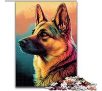 Jigsaw Puzzles 1000 Pieces for Adults Teens German Shepherd Dogs, Stress Reliever Difficult Challenge Home Decoration Toys (Size 26x38cm)
