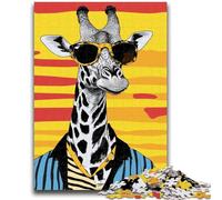 Jigsaw Puzzles 1000 Pieces for Adults Teens Giraffe Art Challenging Family Activity Games DIY Toy for Home Wall Decor Gifts 50X75CM