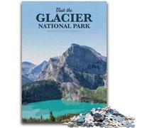 Jigsaw Puzzles 1000 Pieces for Adults Teens Glacier National Park 1000 Piece Puzzle,Staycation Kill Time with Fully Interlocking Randomly Shaped Pieces (50x75cm)