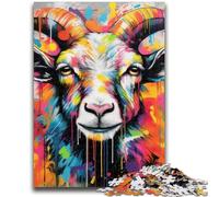 Jigsaw Puzzles 1000 Pieces for Adults Teens Goat Graffiti Puzzles for Teenagers,Suitable for Desktop Decoration for And Age 14 (26x38cm)