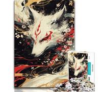 Jigsaw Puzzles 1000 Pieces for Adults Teens God of Foxes Puzzles for Teenagers,Challenging Family Activity Games DIY Toy for Home Wall Decor Gifts (size 75x50cm)