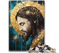 Jigsaw Puzzles 1000 Pieces for Adults Teens Golden Fantasy Jesus Adult Puzzles,Stress Reliever Difficult Challenge Unique Home Decor And Gifts (50x75cm)