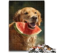 Jigsaw Puzzles 1000 Pieces for Adults Teens Golden Retriever Portrait Adult Jigsaw,Learning Educational Toys Family Games Unique Birthday And Gifts (26x38cm)