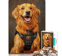 Jigsaw Puzzles 1000 Pieces for Adults Teens Golden Retriever Portrait Puzzles for Adults,Vibrant And Unique Design Relaxing & Challenging Puzzle Experience 75x50cm