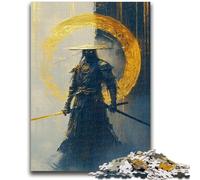 Jigsaw Puzzles 1000 Pieces for Adults Teens Golden Samurai Ninja Puzzles,Stress Reliever Difficult Challenge Secret Santa Gifts (38x26cm)