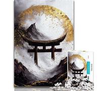 Jigsaw Puzzles 1000 Pieces for Adults Teens Golden Torii Gate 1000 Pieces for Teenagers,Educational Family Game Suitable for Desktop Decoration (size 75x50cm)
