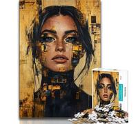 Jigsaw Puzzles 1000 Pieces for Adults Teens Golden Woman,Stress Reliever Staycation Kill Time with Matching Poster And Trivia Sheet (38x26cm)