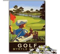 Jigsaw Puzzles 1000 Pieces for Adults Teens Golf at Myrtle Beach, Toys Educational Games Stress Relieving Enhance Love between Couples 26x38cm