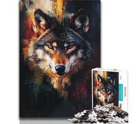 Jigsaw Puzzles 1000 Pieces for Adults Teens Gray Wolf Puzzles for Teenagers,Suitable for Desktop Decoration for And Age 14 38x26cm