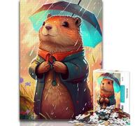 Jigsaw Puzzles 1000 Pieces for Adults Teens Groundhog Marmot Animal 1000 Piece Puzzle,Staycation Kill Time with Fully Interlocking Randomly Shaped Pieces 38x26cm