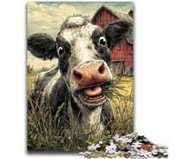 Jigsaw Puzzles 1000 Pieces for Adults Teens Happy Cow 1000 Piece Jigsaw,is Ideal As Gifts for The Whole Family Suitable for And 14 (75x50cm)