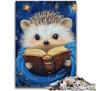 Jigsaw Puzzles 1000 Pieces for Adults Teens Hedgehog Reading Challenging Game Toys for Is Ideal As A Gift for The Whole Family 50x75cm