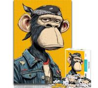 Jigsaw Puzzles 1000 Pieces for Adults Teens Hip Hop Monkey Adult Jigsaw,Educational Games Home Decoration Suitable for Desktop Decoration 38x26cm