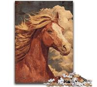 Jigsaw Puzzles 1000 Pieces for Adults Teens Horse Art Educational Game Challenge Toy Wall Decoration Unique Birthday And Xmas Gifts 26x38cm