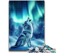 Jigsaw Puzzles 1000 Pieces for Adults Teens Howling Wolf Puzzles for Teenagers,Suitable for Desktop Decoration for And Age 14 (50x75cm)