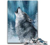Jigsaw Puzzles 1000 Pieces for Adults Teens Howling Wolf Teenager Puzzles,Family Educational Games Home Decoration Gift (75x50cm)
