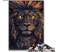 Jigsaw Puzzles 1000 Pieces for Adults Teens Indian Lion,Decompressing Intellectual Educational Toy Is Ideal As Gifts for The Whole Family 38x52cm