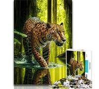Jigsaw Puzzles 1000 Pieces for Adults Teens Jaguar 1000 Piece Puzzle,Staycation Kill Time with Fully Interlocking Randomly Shaped Pieces 38x26cm