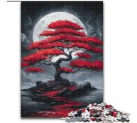 Jigsaw Puzzles 1000 Pieces for Adults Teens Japanese Maple Tree, Family Game Stress Reliever Difficult Challenge A Work of Art for Ages 14+ (Size 26x38cm)