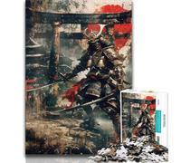 Jigsaw Puzzles 1000 Pieces for Adults Teens Japanese Ninja Warrior 1000 Pieces for Adults,Toys Educational Games Stress Relieving Unique Birthday And Gifts 26x38cm