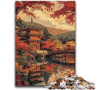 Jigsaw Puzzles 1000 Pieces for Adults Teens Japanese Style Temple 1000 Piece Jigsaw,is Ideal As Gifts for The Whole Family Suitable for And 14 (75x50cm)