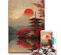 Jigsaw Puzzles 1000 Pieces for Adults Teens Japanese Style Temple,learning Educational Toys Fun at Home Activities,Birthday Present,Travel Gifts 38x26cm