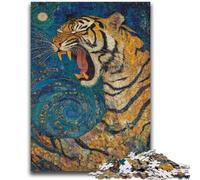 Jigsaw Puzzles 1000 Pieces for Adults Teens Japanese Style Tiger Educational Game Challenge Toy Wall Decoration Unique Birthday And Xmas Gifts 26x38cm