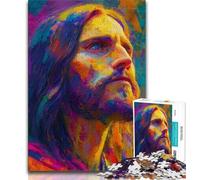 Jigsaw Puzzles 1000 Pieces for Adults Teens Jesus Art Puzzles for Adults,Vibrant And Unique Design Relaxing & Challenging Puzzle Experience 38x26cm