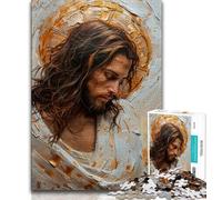 Jigsaw Puzzles 1000 Pieces for Adults Teens Jesus Oil Painting 1000 Pieces for Teenagers,Educational Family Game Suitable for Desktop Decoration (size 75x50cm)