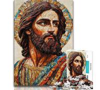 Jigsaw Puzzles 1000 Pieces for Adults Teens Jesus Puzzles,Stress Reliever Difficult Challenge Secret Santa Gifts 38x26cm