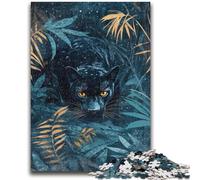 Jigsaw Puzzles 1000 Pieces for Adults Teens Jungle Black Panther 1000 Pieces for Adults,Stress Reliever Difficult Challenge Secret Santa Gifts (50x75cm)