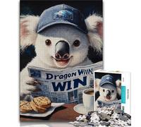 Jigsaw Puzzles 1000 Pieces for Adults Teens Koala Reading A Newspaper 1000 Pieces for Teenagers,Educational Toys & Games for Adults And Teenagers (size 75x50cm)
