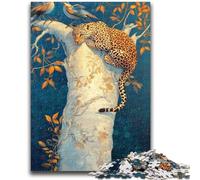 Jigsaw Puzzles 1000 Pieces for Adults Teens Leopard on The Tree Puzzles,Stress Reliever Difficult Challenge Secret Santa Gifts (50x75cm)