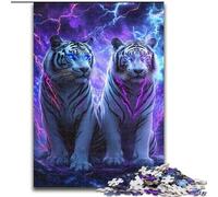 Jigsaw Puzzles 1000 Pieces for Adults Teens Lightning Tiger, Decompressing Intellectual Educational Toy Birthday Gift (Size 50x75cm)