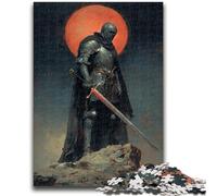 Jigsaw Puzzles 1000 Pieces for Adults Teens Lone Knight 1000 Pieces for Adults,Stress Reliever Difficult Challenge Secret Santa Gifts (38x26cm)