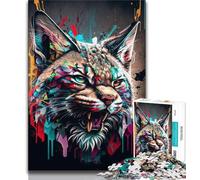 Jigsaw Puzzles 1000 Pieces for Adults Teens LYNX Panorama Set Right Puzzles for Teenagers,Suitable for Desktop Decoration for And Age 14 38x26cm