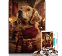 Jigsaw Puzzles 1000 Pieces for Adults Teens Magic Golden Retriever Teenager Puzzles,Learning Educational Toys Family Games Unique Birthday And Gifts 26x38cm
