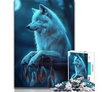 Jigsaw Puzzles 1000 Pieces for Adults Teens Majestic Wolf Adult Jigsaw,Learning Educational Toys Family Games Unique Birthday And Gifts 26x38cm