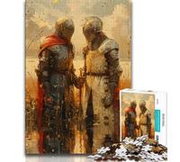 Jigsaw Puzzles 1000 Pieces for Adults Teens Medieval Knights,Challenging Game for Is Ideal As A Gift for The Whole Family (38x26cm)