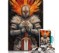 Jigsaw Puzzles 1000 Pieces for Adults Teens Mighty Medieval Knight Adult Puzzles,Suitable for Desktop Decoration for And Age 14 (size 75x50cm)