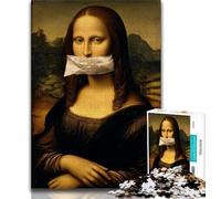 Jigsaw Puzzles 1000 Pieces for Adults Teens Mona Lisa Toilet Paper 1000 Pieces for Teenagers,Educational Family Game Suitable for Desktop Decoration (size 75x50cm)