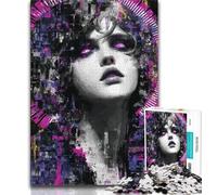 Jigsaw Puzzles 1000 Pieces for Adults Teens Mysterious Anime Girl,Learning Educational Toys Family Games Suitable for Desktop Decoration 38x26cm