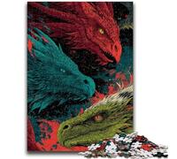 Jigsaw Puzzles 1000 Pieces for Adults Teens Mysterious Dragon for And 14 Years And over Anti-Stress Toys Christmas Birthday Gift 26x38cm