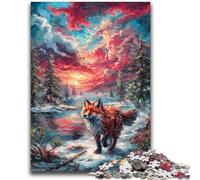 Jigsaw Puzzles 1000 Pieces for Adults Teens Mysterious Fox Challenging Game Toys for Is Ideal As A Gift for The Whole Family 50x75cm