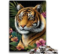 Jigsaw Puzzles 1000 Pieces for Adults Teens Mysterious Tiger Brain Intelligence Challenge Addictive Toys Funny Gift for Ages 14+ 50x75cm