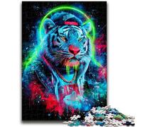 Jigsaw Puzzles 1000 Pieces for Adults Teens Mysterious Tiger Challenging Game Toys for Is Ideal As A Gift for The Whole Family 26x38cm