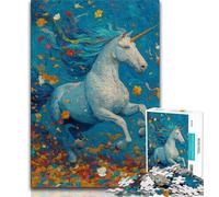 Jigsaw Puzzles 1000 Pieces for Adults Teens Mysterious Unicorn 1000 Pieces for Teenagers,Educational Games Home Decoration Suitable for Desktop Decoration 75x50cm