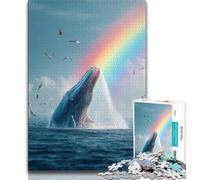 Jigsaw Puzzles 1000 Pieces for Adults Teens Mysterious Whale Adult Puzzles,Challenging Game for Is Ideal As A Gift for The Whole Family 38x26cm