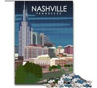 Jigsaw Puzzles 1000 Pieces for Adults Teens Nashville Tennessee Art, Toys Educational Games Stress Relieving Enhance Love between Couples 50x75cm